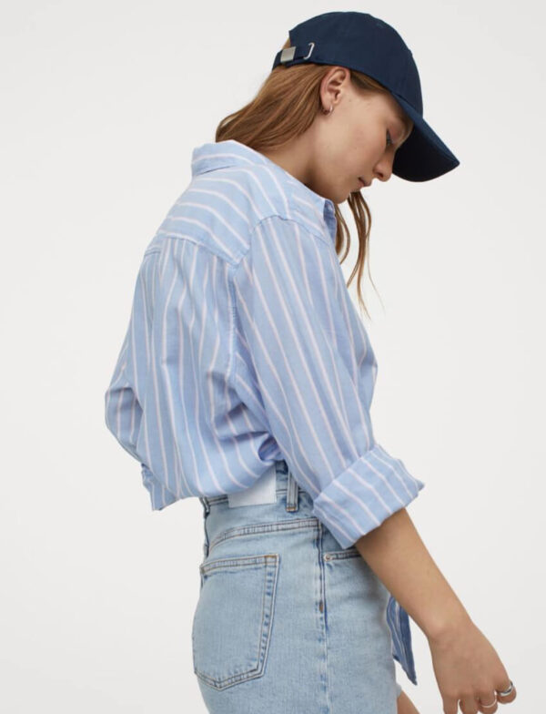 Camisa Listrada de Algodão