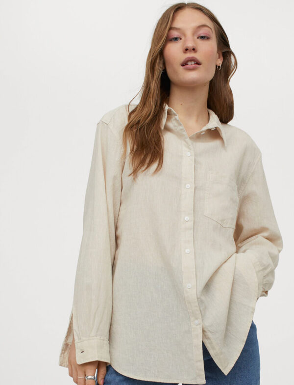 Camisa Listrada de Algodão