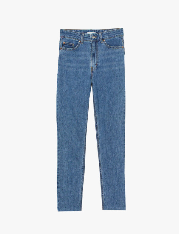 Calça Jeans Slim High Ankle